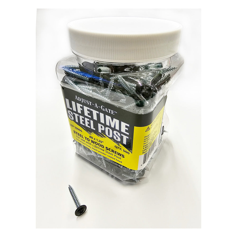 Lifetime Steel Post™ Steel-to-Wood Screws - Jar of 500