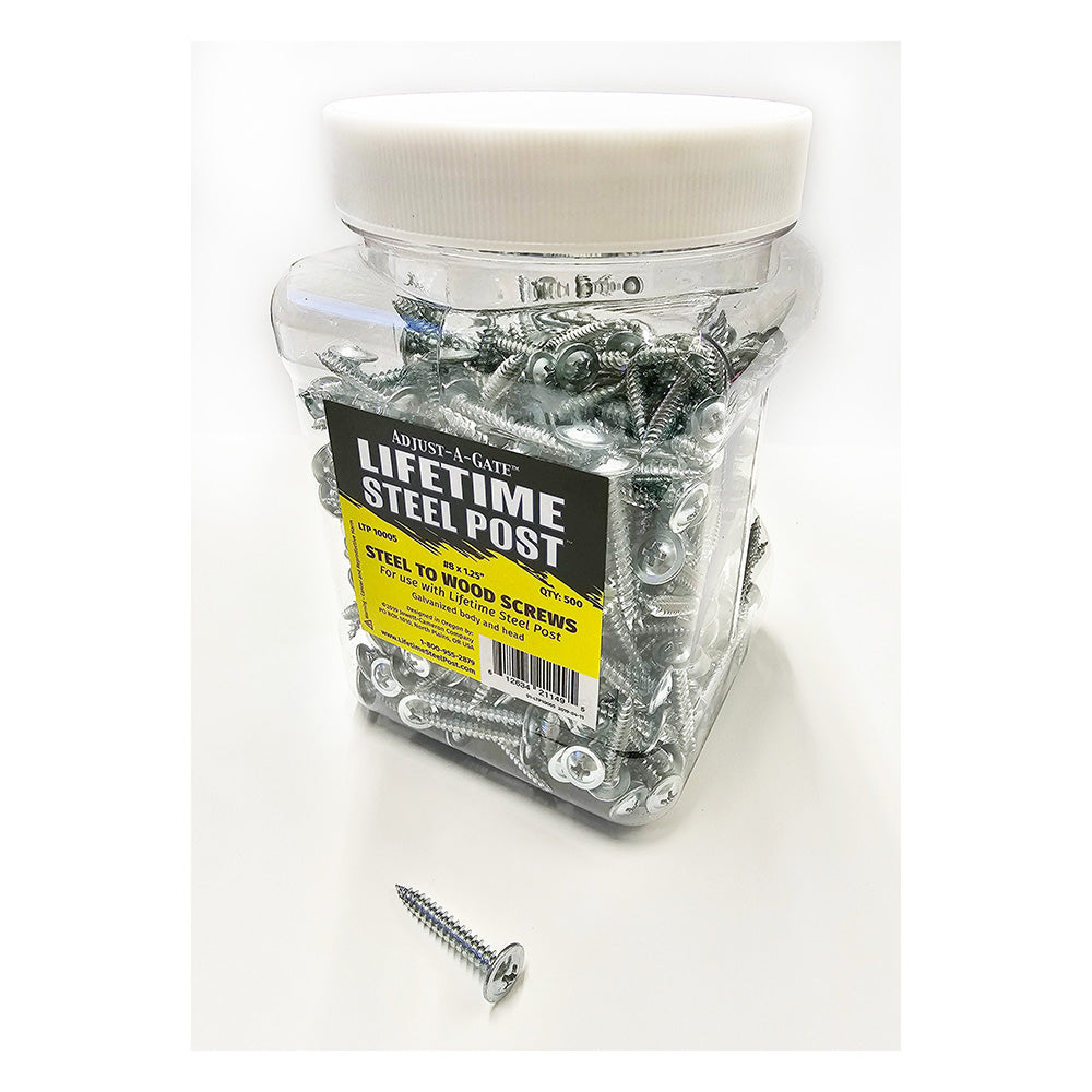 Lifetime Steel Post™ Steel-to-Wood Screws - Jar of 500