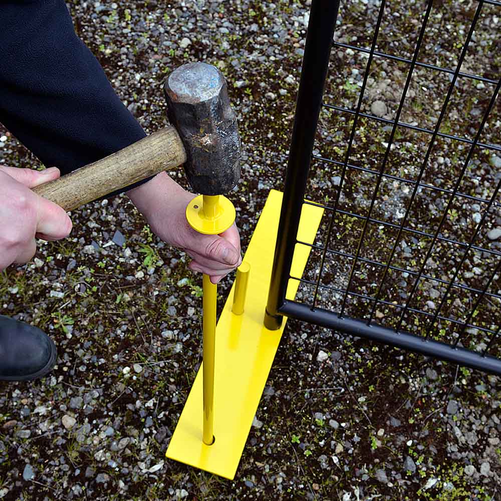 Perimeter Patrol Ground Spike for Temp Fencing Security