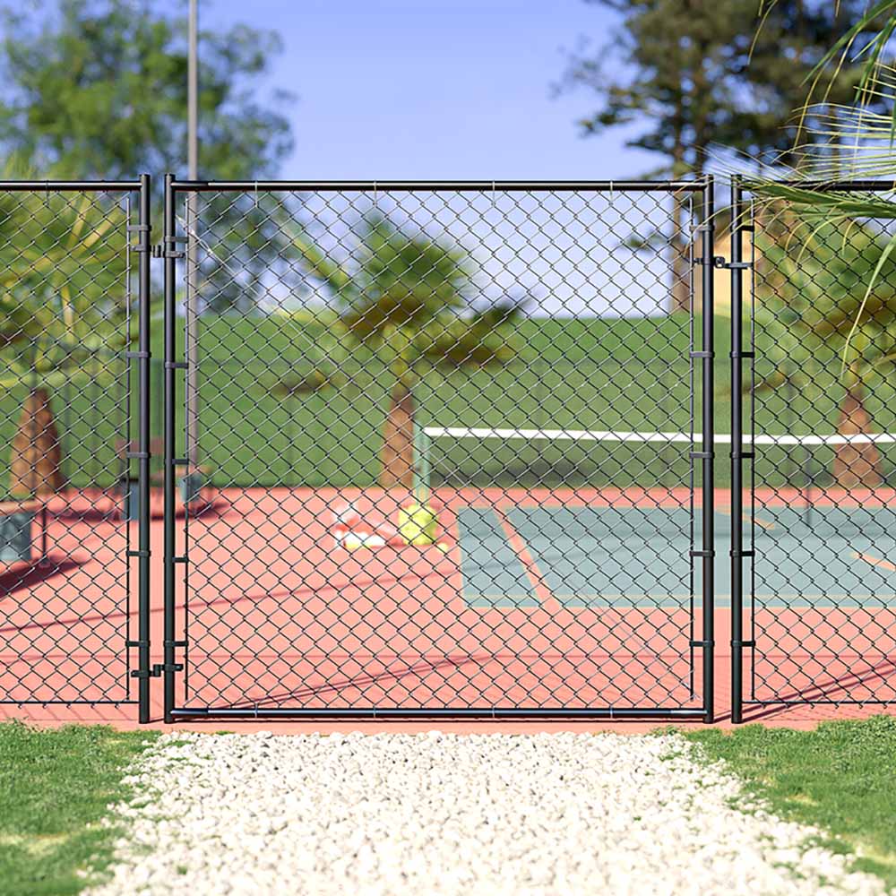 Adjust-A-Gate® Fit-Right® 6ft Chain Link Black Square Corner Gate kit