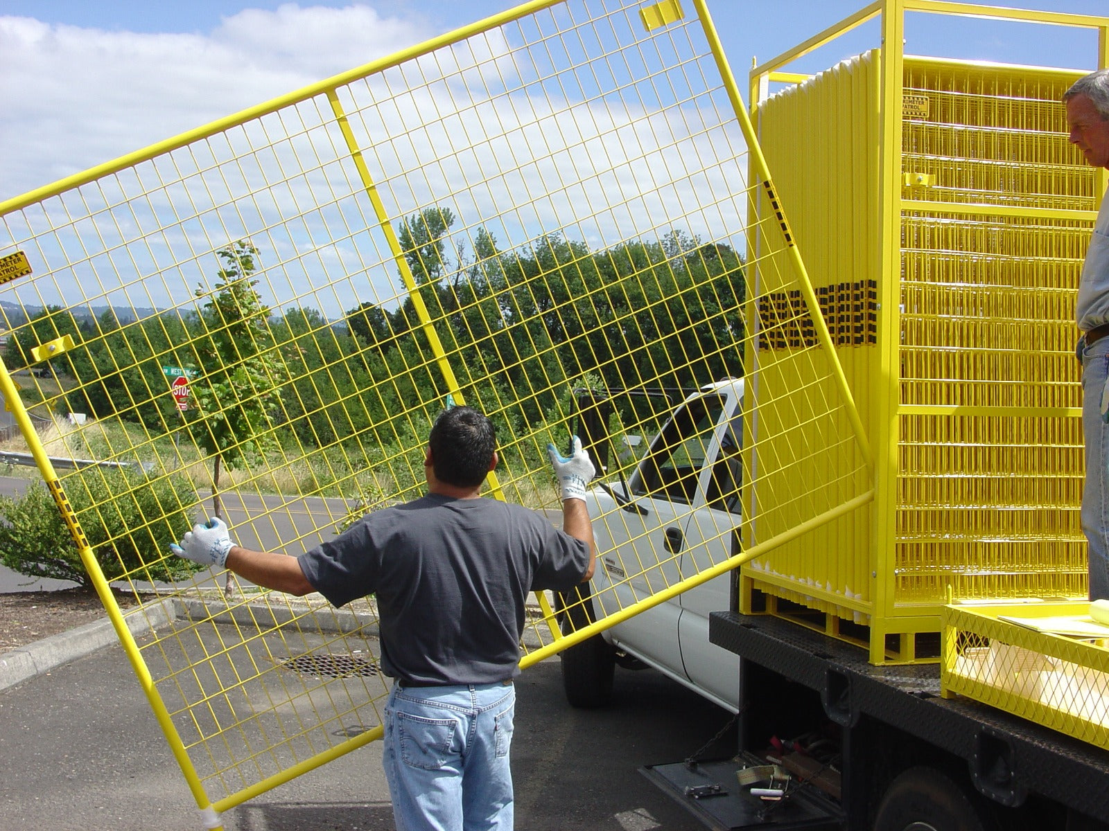 Perimeter Patrol™ Heavy Duty Portable Security Multi-Panel Fence Kits (Yellow)