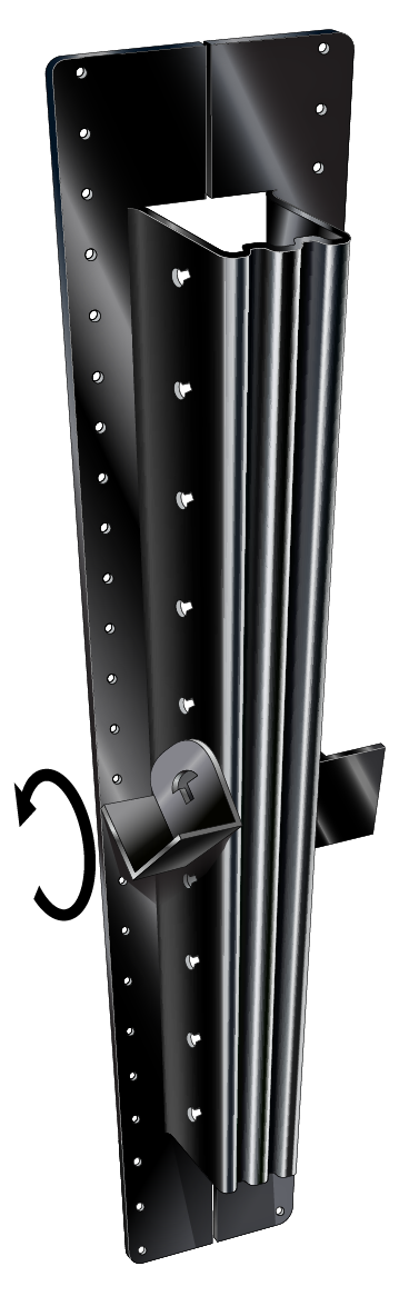 Lifetime Steel Post® Black Rail Clips install illustration.