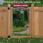Adjust-A-Gate Universal - our gate kit that fits most residential gate openings up to 84" wide to 72" high